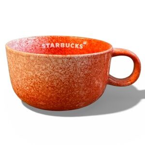 2/$25 Starbucks 2020 Red Coral Speckled Coffee Mug Soup Bowl